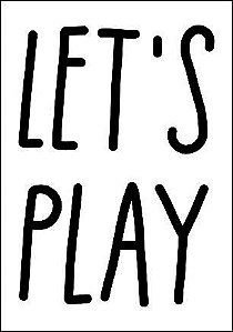 Quadro Infantil Lets Play preto