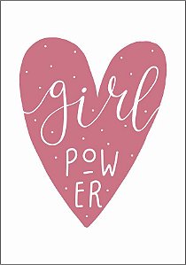 Quadro Infantil Girl Power roxo