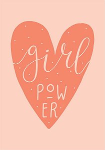 Quadro Infantil Girl Power rosa
