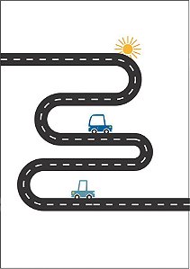 Quadro Infantil Estrada Ensolarada