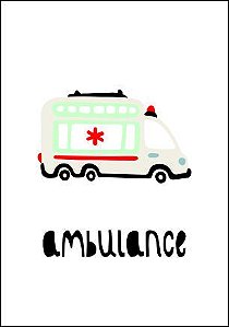 Quadro Infantil Ambulância
