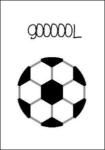 Quadro Infantil Bole Futebol Goooool