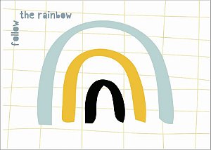 Quadro Infantil follow the rainbow azul