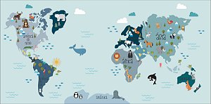 Tapete Playmat Mapa Mundi