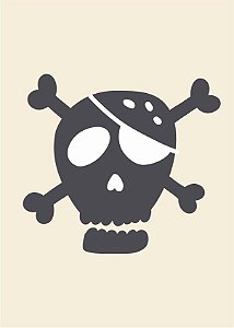 Quadro Infantil Caveira de pirata