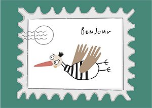 Quadro Infantil Bonjour