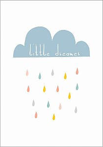 Quadro Infantil little dreamer chuva