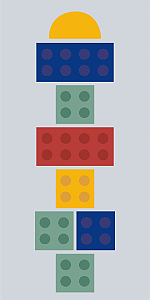 Playmat Amarelinha Lego