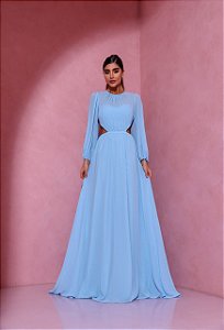 Vestido Longo Nanah Azul