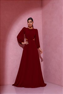 Vestido Longo Nanah Marsala