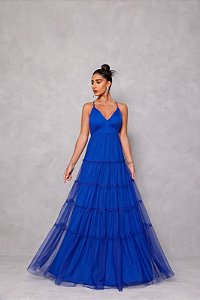 Vestido Longo Kenia Azul