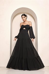 Vestido Longo Noronha Preto