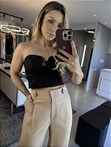 Cropped V Bonna Preto