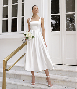 Vestido Midi Satin Grecia