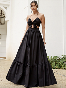 Vestido Longo Grego Preto