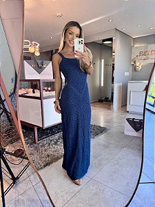 Vestido Tricot Mar Azul Marinho