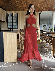 Vestido Voal Vermelho