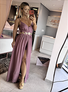 Vestido Macaquinho Boho Uva