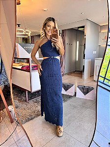 Vestido Tricot Julia Azul Marinho