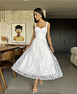 Vestido Midi Belle Branco