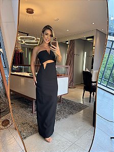 Vestido Longuete Gaia Preto