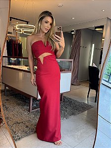 Vestido Longuete Gaia Vermelho