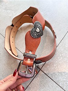 Cinto Boho Couro Castor