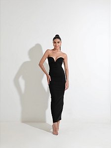 Vestido Midi Tomara Que Caia Duda Preto