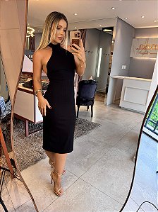 Vestido Frente Unica Bali Preto