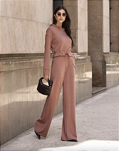 Conjunto Moletom Soso Goiaba