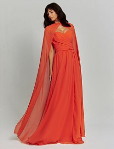 Vestido Longo Tomara que Caia Segovia Coral
