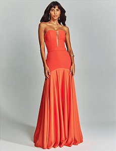 Vestido Longo Oslo Laranja