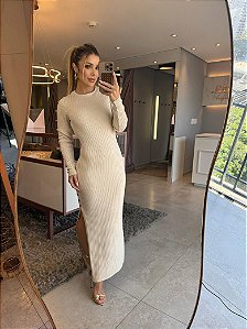Vestido Midi Modal Lore Areia