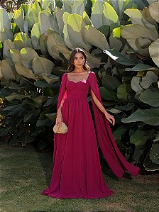 Vestido Longo Vista Cereja