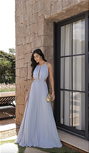 Vestido Longo Aurora Azul