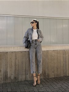 Calça Jeans Estonada Preto