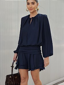 Vestido Curto Atenas Azul Marinho
