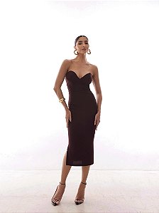 Vestido Midi TCQ Tory Marrom