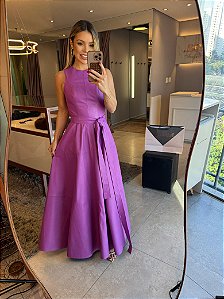 Vestido Longuete Courino Astana Rosa