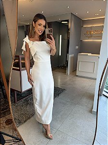 Vestido Midi Lacinhos Off