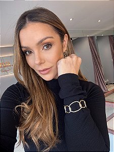 Bracelete Dourado Elos Torcidos