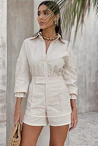 Conjunto Linho Aviamento Lucy Areia