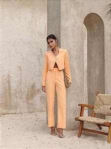 Conjunto Blazer Clarici Tangerina