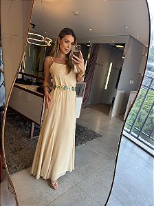 Vestido Longo Thassi Amarelo