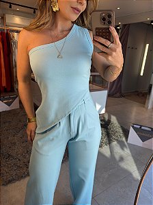 Blusa Assimetrica Choe Vanessa Azul
