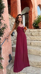 Vestido Longo Italia Marsala
