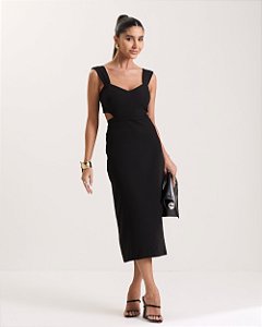 Vestido Midi Sofia Preto