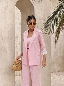 Blazer Linho Solar Rosa