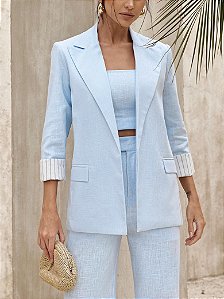 Blazer Linho Solar Azul