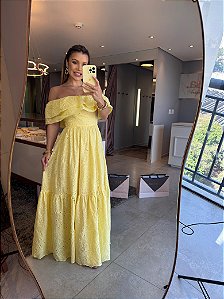 Vestido Longuete Laise Clary Amarelo